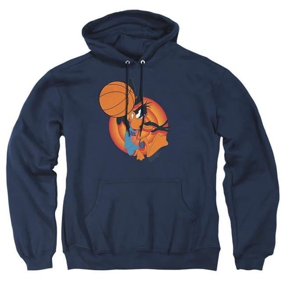 Trevco WBM1603-AFTH-5 Space Jam 2 & Daffy Slam-Adult Pull-Over Hoodie, Navy - 2X