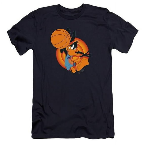 Trevco WBM1603-PSF-5 Space Jam 2 & Daffy Slam-HBO Short Sleeve Adult 30-1 T-Shirt, Navy - 2X