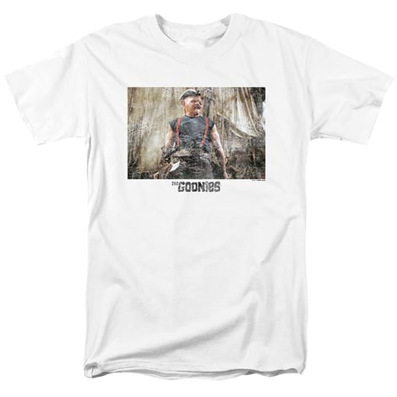 Trevco WBM1934-AT-3 The Goonies & Sloth 2 Short Sleeve Adult 18-1 T-Shirt, White - Large