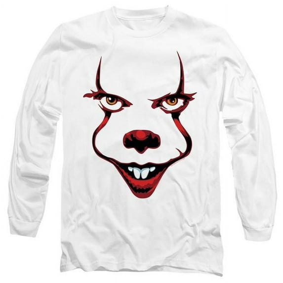 Trevco WBM873-AL-5 It 2 & Smile Adult Long Sleeve 18-1 T-Shirt, White - 2X