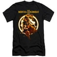 thumbnail image 1 of Trevco  WBM891-PSF-2 Mortal Kombat XI & Scorpion Flames Adult Premium Canvas Brand Slim Fit Short Sleeve 30-1 T-Shirt   Black - Medium, 1 of 1