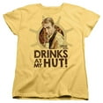 thumbnail image 1 of Trevco WBT494-WT-1 Gilligans Island & Drinks Short Sleeve Women T-Shirt, Banana - Small, 1 of 1