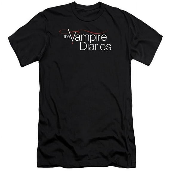 Trevco WBT511-PSF-4 Vampire Diaries & TVD Logo-HBO Short Sleeve Adult 30-1 T-Shirt, Black - Extra Large