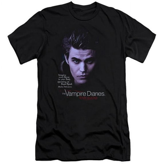 Trevco WBT525-PSF-2 Vampire Diaries & Sense Your Body-HBO Short Sleeve Adult 30-1 T-Shirt, Black - Medium