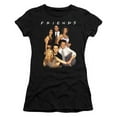 thumbnail image 1 of Trevco  WBT667-JS-2 Friends & Stand Together Juniors Sheer Cap Short Sleeve T-Shirt, Black - Medium, 1 of 1