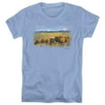 thumbnail image 1 of Trevco  WW227-WT-5 Womens Wildlife & The Passing Herd Short Sleeve T-Shirt, Carolina Blue - 2X, 1 of 1