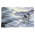 thumbnail image 1 of Trevco WW382-BKT1-36x58 36 x 58 in. Wild Wings & Penguins 2 Polyster Fleece Blanket, White, 1 of 1