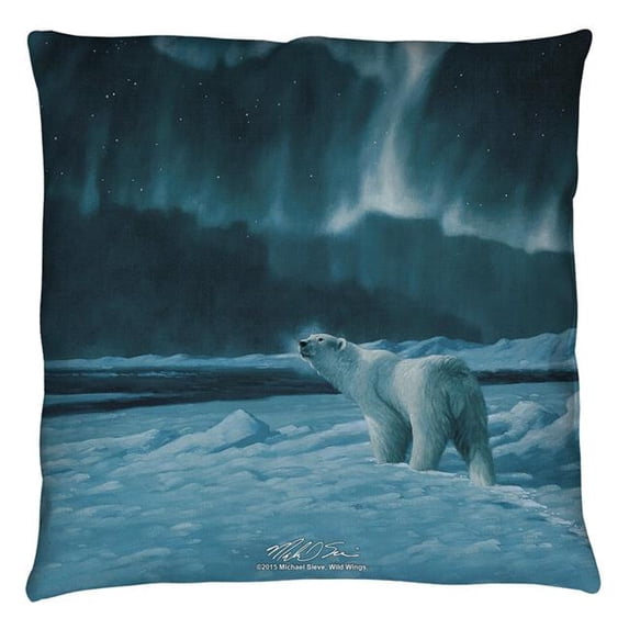 Wild Wings/polar Night Light 2 - Throw Pillow - 14x14