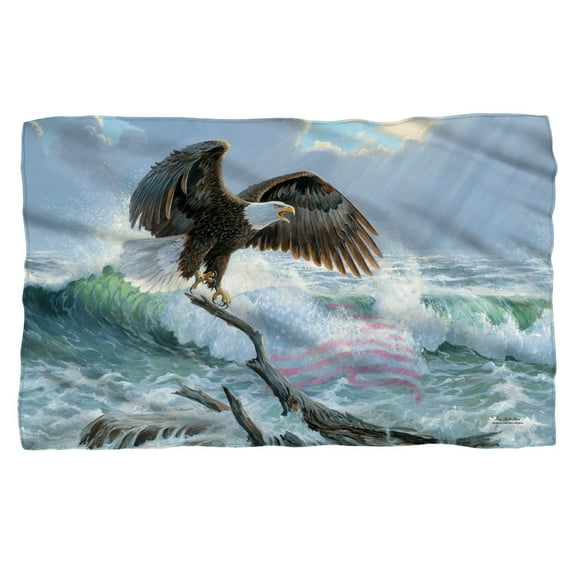 Trevco Wild Wings American Eagle Fleece Blanket (36x58)