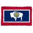 thumbnail image 1 of Trevco Wyoming Flag Fleece Blanket (36x58), 1 of 3