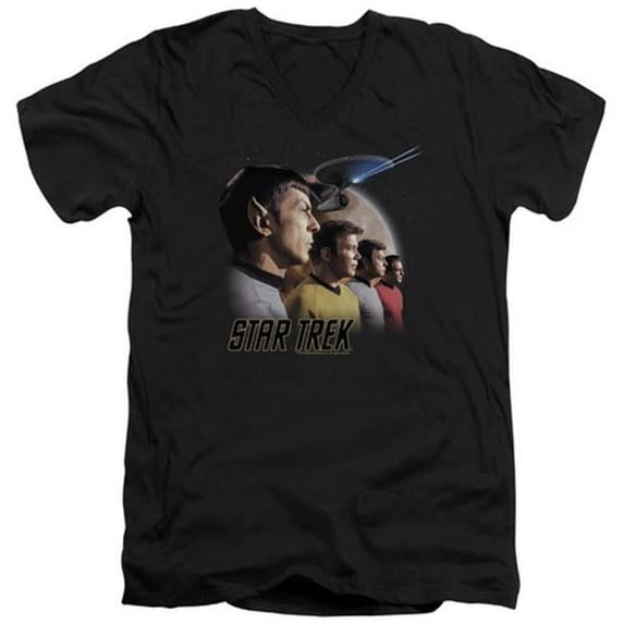 Trevco st Original-Forward To Adventure - Short Sleeve Adult 30-1 Tee - Black- Medium