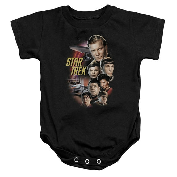 Trevco st Original-The Classic Crew - Infant Snapsuit - Black- Medium 12 Mos