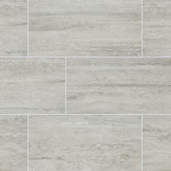 MSI Trevi Gray 12 in. x 24 in. Glazed Porcelain Floor and Wall Tile (16 Sq. ft. / Case)