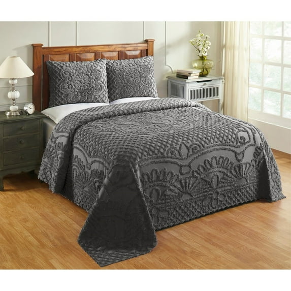 Better Trends Trevor Collection 100% Cotton King Bedspread Set in Teal
