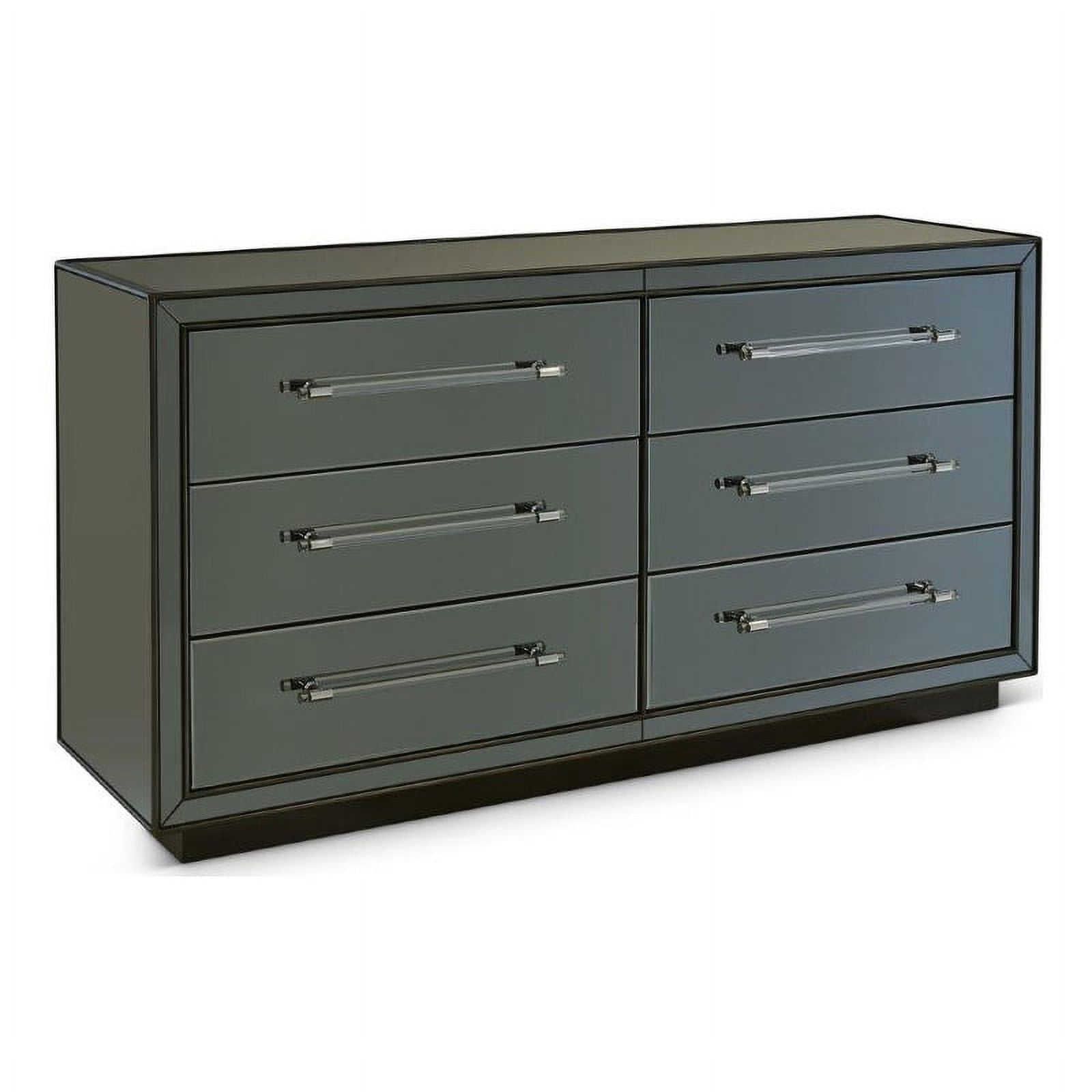 grey glass dresser Trevor Gray Wood with Mirror Elvera