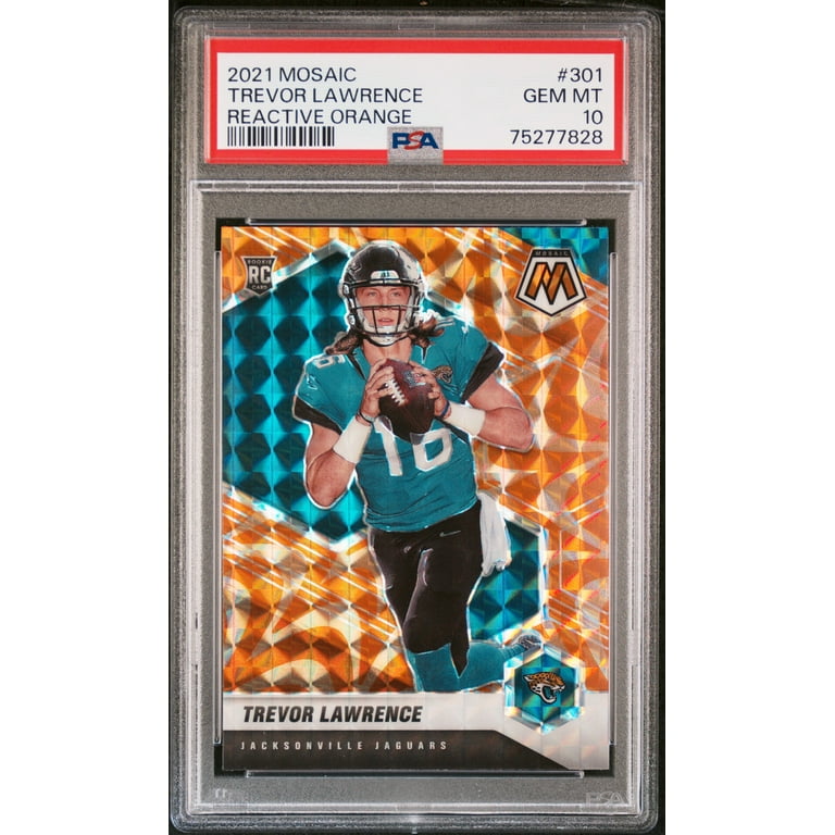 PSA 10 GEM MINT Trevor Lawrence 2021 fashion Mosaic reactive Orange football rookie