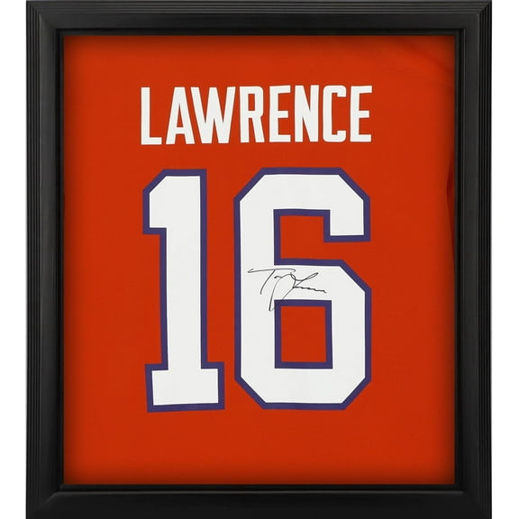 Trevor Lawrence Clemson Tigers Framed Autographed Back Game Jersey Shadowbox - Fanatics Authentic Certified