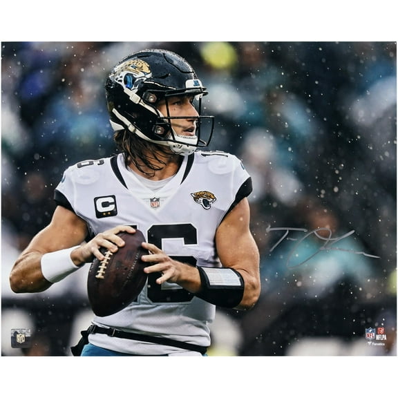 Trevor Lawrence Jacksonville Jaguars Autographed 16" x 20" In the Rain Photograph - Fanatics Authentic Certified