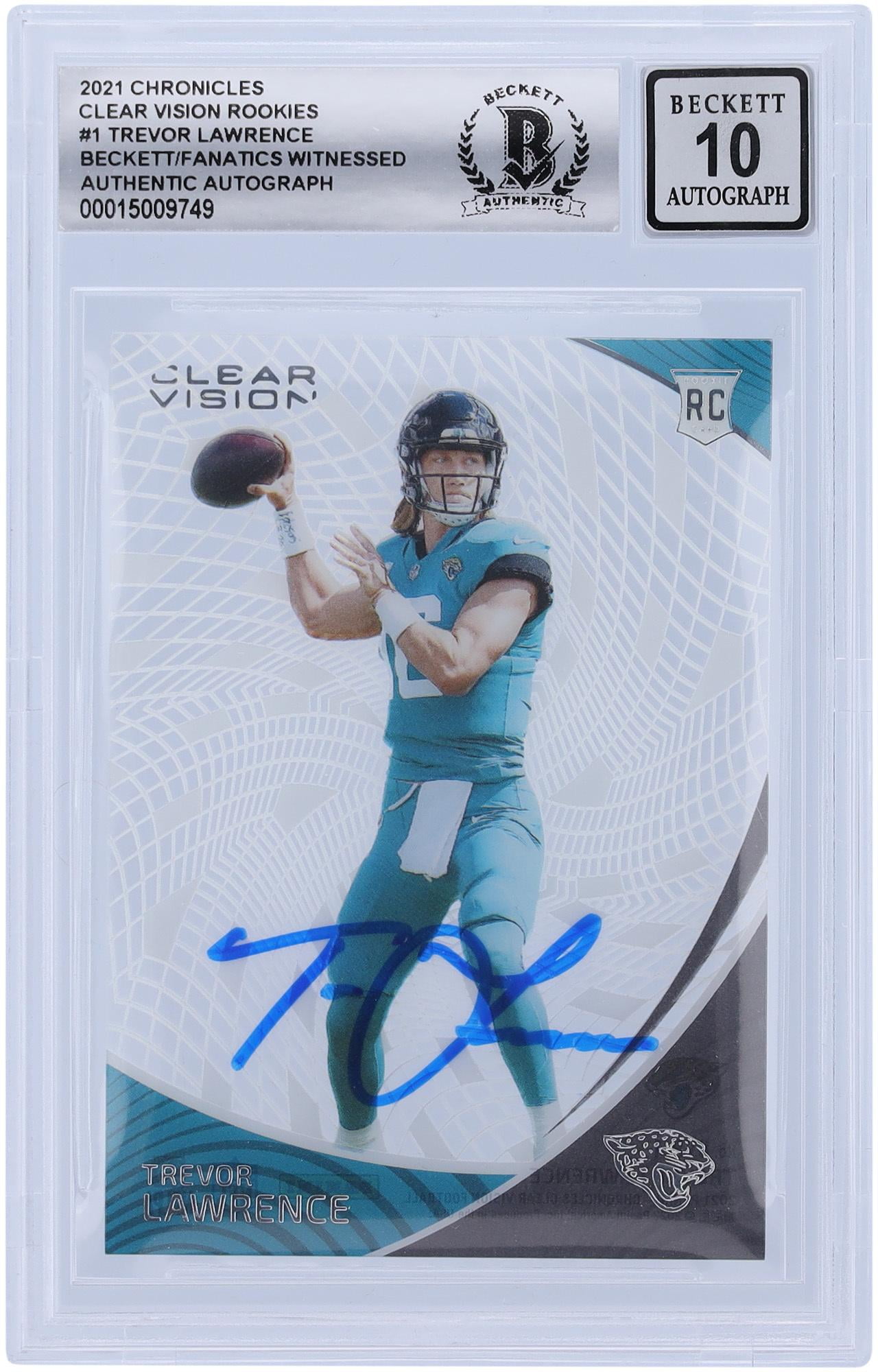 Trevor Lawrence Jacksonville Jaguars Autographed 2021 Panini