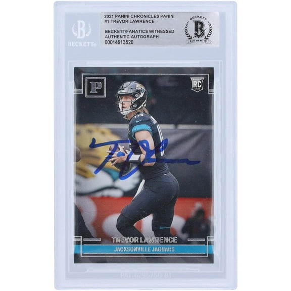 Trevor Lawrence Jacksonville Jaguars Autographed 2021 Panini Chronicles #PA-1 Beckett Fanatics Witnessed Authenticated Rookie Card - Fanatics Authentic Certified
