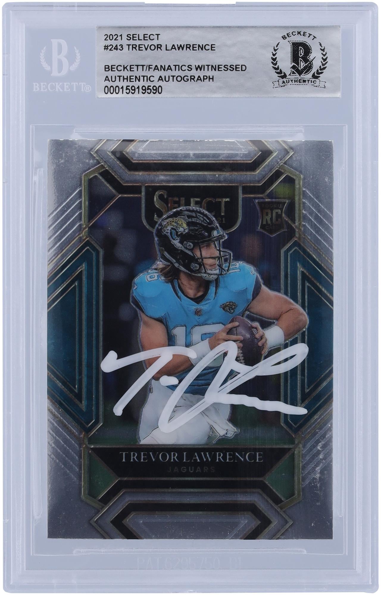 Trevor Lawrence Jacksonville Jaguars Autographed 2021 Panini Select ...