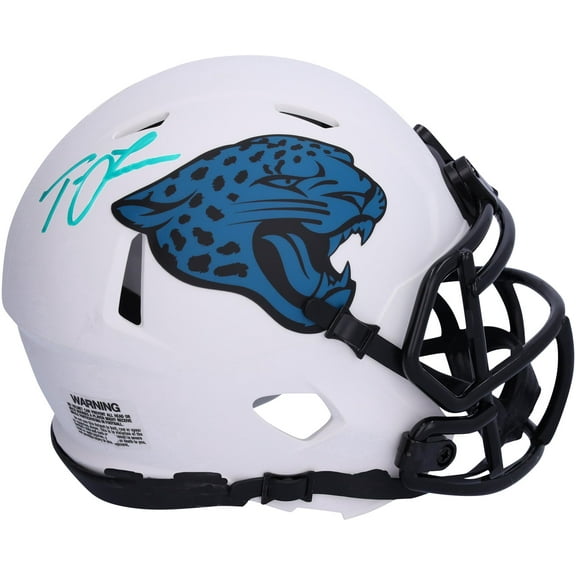 Trevor Lawrence Jacksonville Jaguars Autographed Riddell Lunar Eclipse Speed Mini Helmet - Signed in Teal Ink - Fanatics Authentic Certified