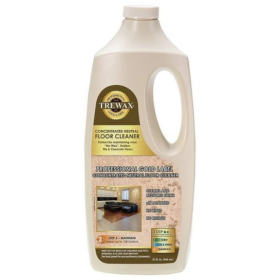 Beaumont Products Trewax Floor Cleaner No Scent - Liquid - 32 oz Household & Commercial Use, Effective Formula