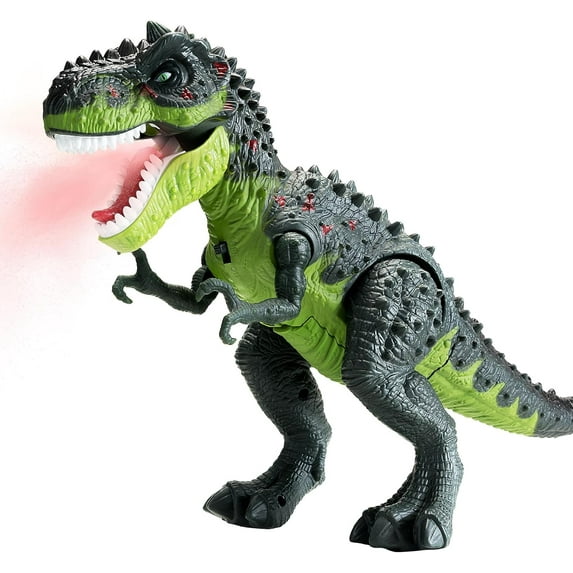 Trex Dinosaur Toys for Kids 3-5, Small Electric Walking Tyrannosaurus Rex Dino for Toddler Boys, Best Gifts for Age 3 4 5 6 7 Year Old, Light, Sound & Spray
