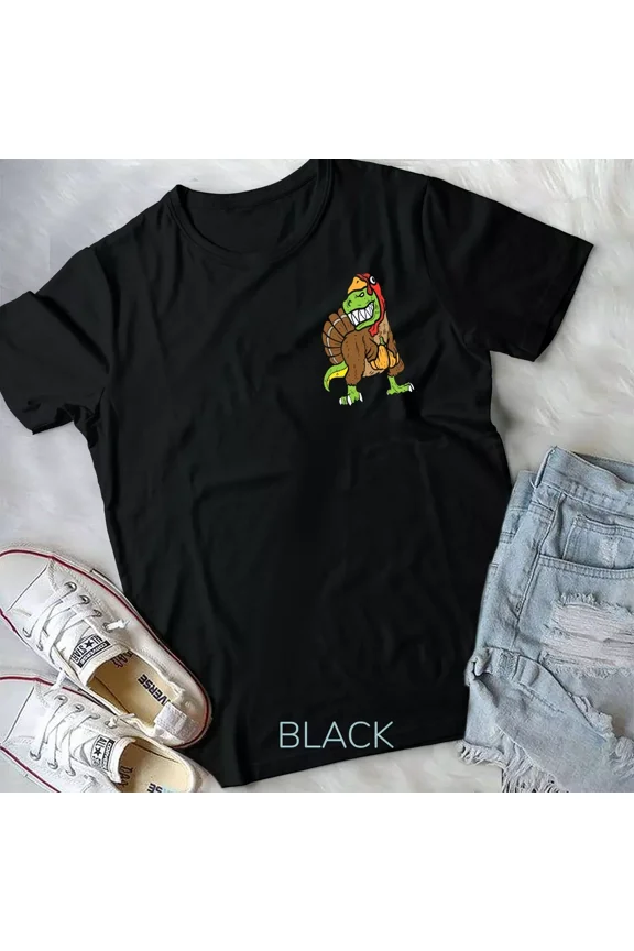 Trex Dinosaur Turkey Costume Funny Thanksgiving Boys Gift T-Shirt Unisex T-shirt