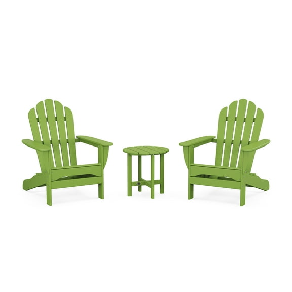 Trex Outdoor Furniture 3-Piece Monterey Bay Adirondack Set in Lime