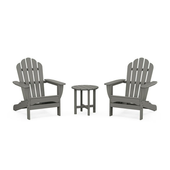 Trex Outdoor Furniture 3-Piece Monterey Bay Adirondack Set in Stepping Stone