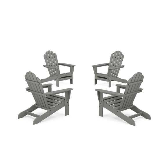 Trex Outdoor Furniture 4-Piece Monterey Bay Adirondack Chair Conversation Set in Stepping Stone