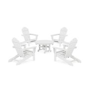 Trex Outdoor Furniture 5-Piece Monterey Bay Adirondack Chair Conversation Group in Classic White