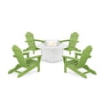 thumbnail image 1 of Trex® Outdoor Furniture™ 5-Piece Monterey Bay Adirondack Conversation Set with Fire Pit Table in Lime, 1 of 1