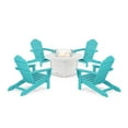 thumbnail image 1 of Trex® Outdoor Furniture™ 5-Piece Monterey Bay Folding Adirondack Conversation Set with Fire Pit Table in Aruba, 1 of 1