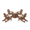 thumbnail image 1 of Trex Outdoor Furniture 5-Piece Monterey Bay Folding Adirondack Conversation Set with Fire Pit Table in Tree House, 1 of 1