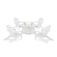 thumbnail image 1 of Trex Outdoor Furniture 5-Piece Monterey Bay Oversized Adirondack Conversation Set with Fire Pit Table in Classic White, 1 of 1