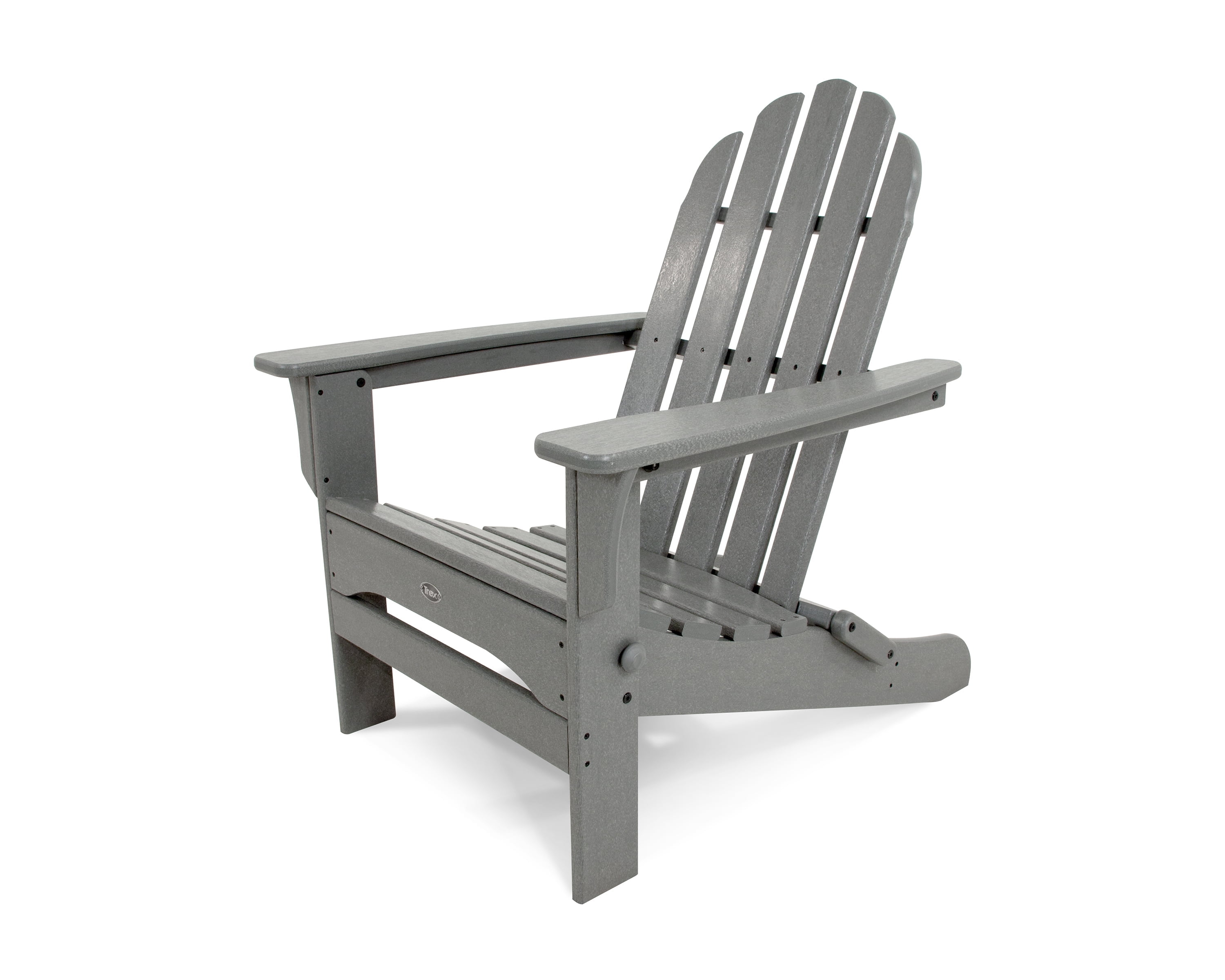 Cape Cod Stepping Stone Gray HDPE Folding Adirondack Chair with Arms