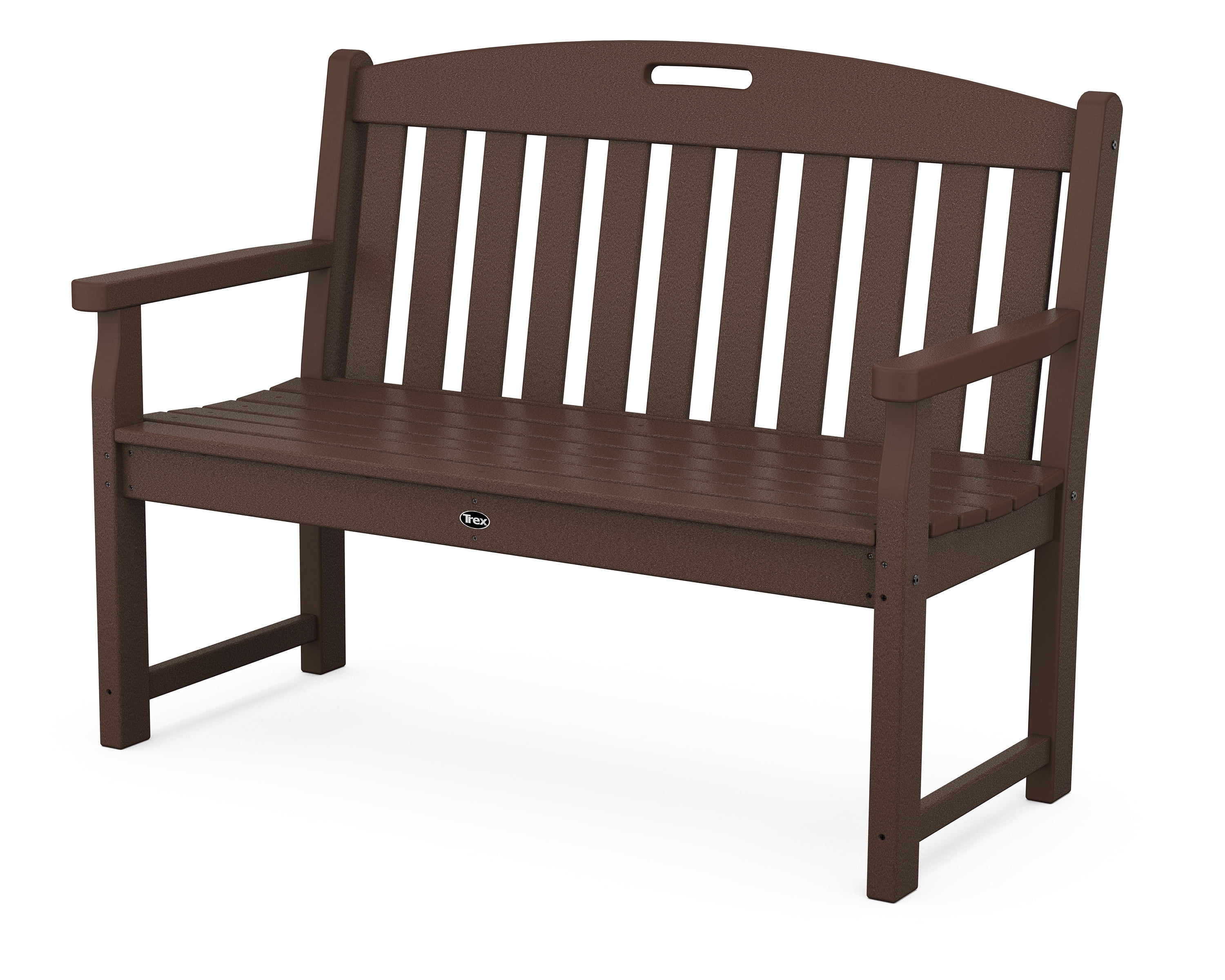 Vintage Lantern 48" Brown HDPE Outdoor Bench