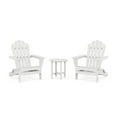 thumbnail image 1 of Trex Outdoors 3-Piece Monterey Bay Folding Outdoor Adirondack Set in Classic White, 1 of 1