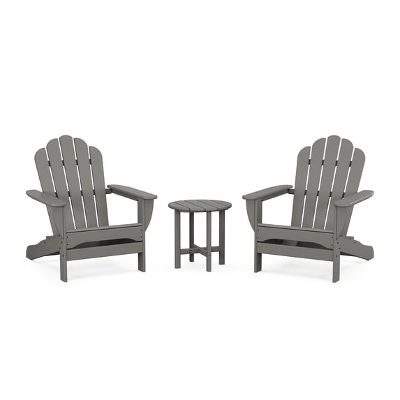 Trex Outdoors 3-Piece Monterey Bay Oversized Outdoor Adirondack Set in Stepping Stone