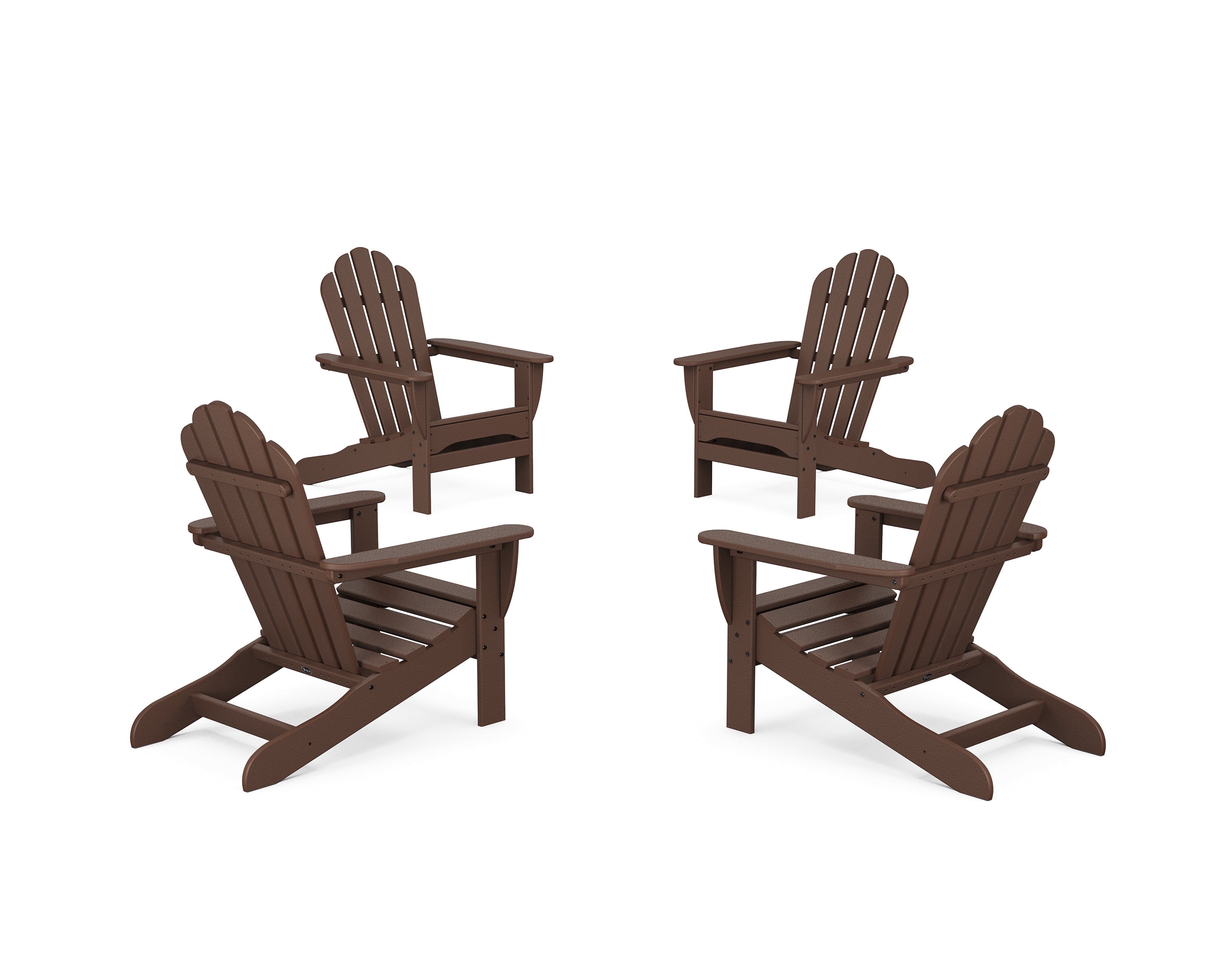 Trex Outdoors 4-Piece Monterey Bay Outdoor Adirondack Chair Conversation Set in Vintage Lantern