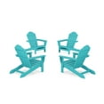 thumbnail image 1 of Trex Outdoors 4-Piece Monterey Bay Oversized Outdoor Adirondack Chair Conversation Set in Aruba, 1 of 1