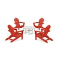 thumbnail image 1 of Trex Outdoors 5-Piece Monterey Bay Folding Outdoor Adirondack Chair Conversation Group in Sunset Red, 1 of 1