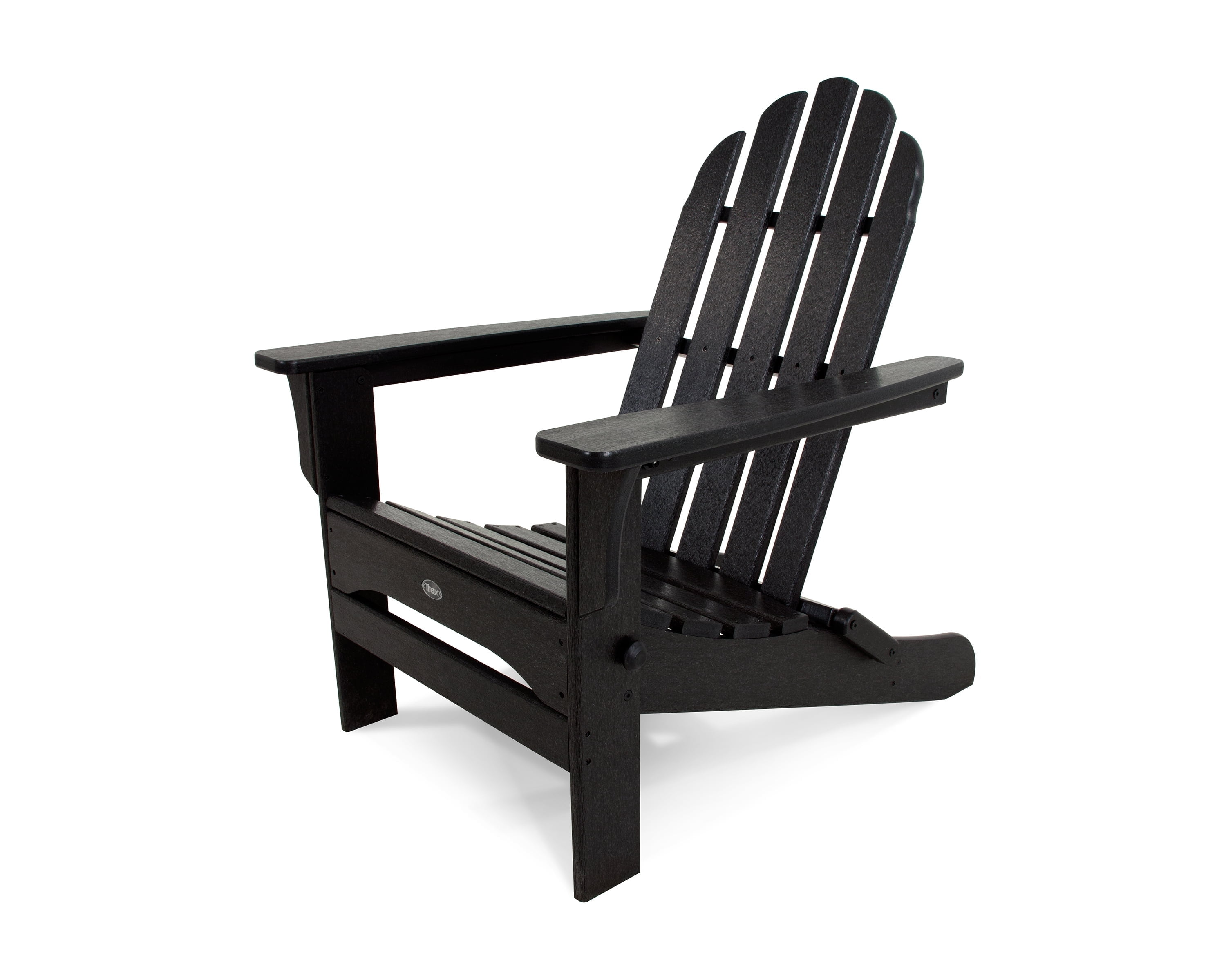 Trex Outdoors Cape Cod Folding Outdoor Adirondack in Charcoal Black