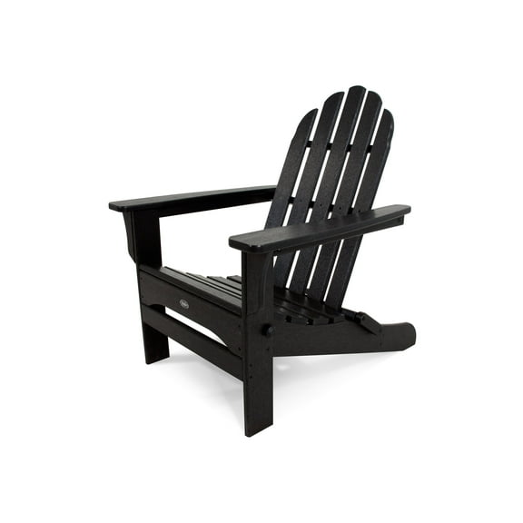 Trex Outdoors Cape Cod Folding Outdoor Adirondack in Charcoal Black