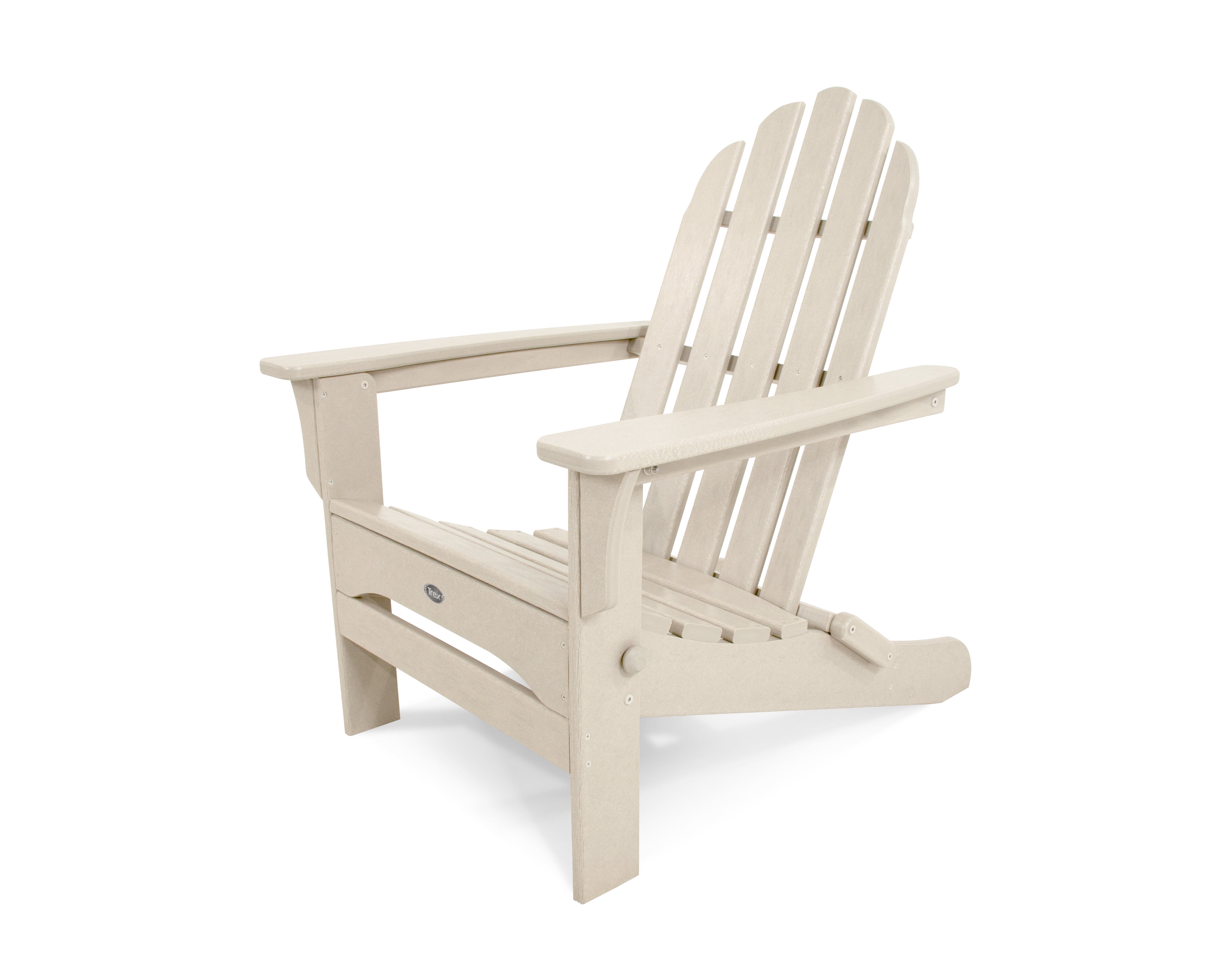 Sand Castle Folding Plastic Adirondack Chair with Ottoman