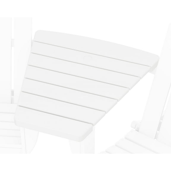 Trex Outdoors Classic Series Angled Outdoor Adirondack Connecting Table in White