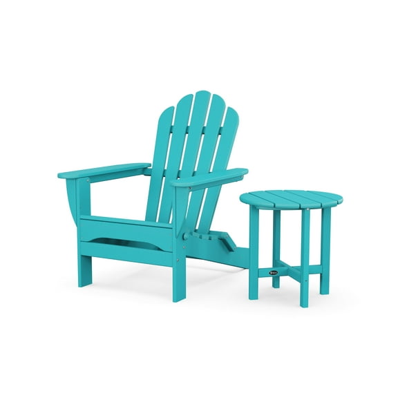 Trex Outdoors Monterey Bay Outdoor Adirondack Chair with Side Table in Aruba
