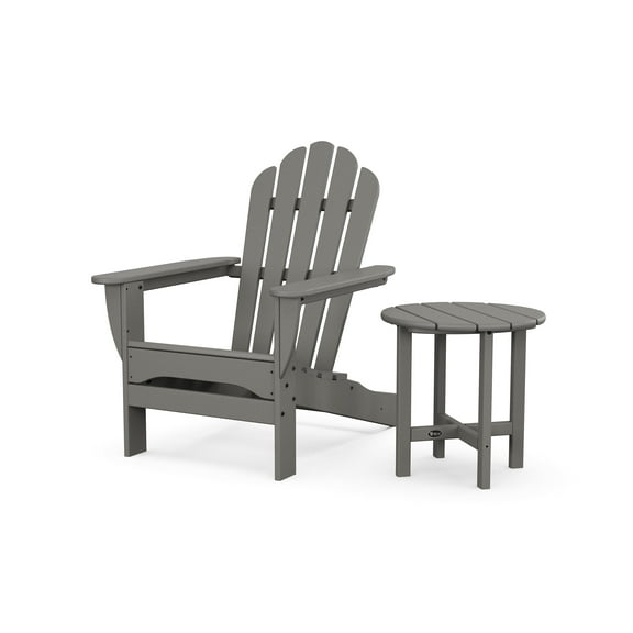 Trex Outdoors Monterey Bay Outdoor Adirondack Chair with Side Table in Stepping Stone